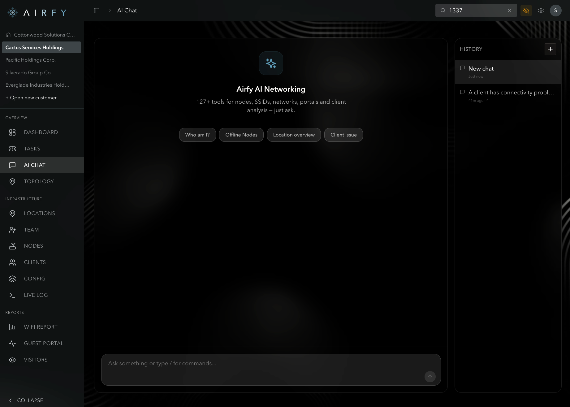 AirfyOS AI Chat interface as part of the included application suite